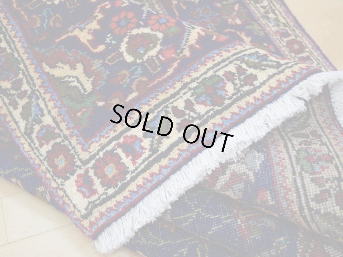 画像13: 良品 ペルシャ 絨毯 タブリーズ 縦3.1m 6.4? 6帖 リビング ダイニング 3人掛けソファ コーナーソファ 大判 サイズ 310 x 205 cm No.a159 手織り トライバル ラグ 天然 ウール 敷物 マット カーペット 紺 青 メダリオン 草木 花 柄 ヴィンテージ ビンテージ (13)