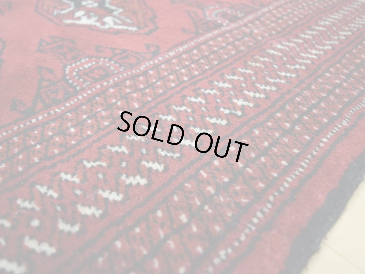 画像16: 新品 ペルシャ 絨毯 トルクメン 縦1.5m アクセント サイズ 150 x 100 cm A140 天然 肉厚 ウール 手織り ハンドメイド トライバル ラグ マット カーペット 赤 エンジ  ギュル 幾何学模様 民族柄 (16)