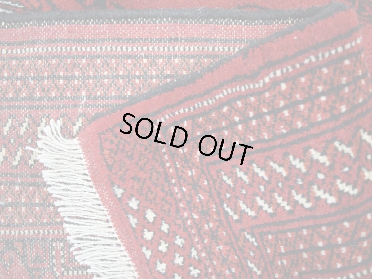 画像14: 新品 ペルシャ 絨毯 トルクメン 縦1.5m アクセント サイズ 150 x 100 cm A140 天然 肉厚 ウール 手織り ハンドメイド トライバル ラグ マット カーペット 赤 エンジ  ギュル 幾何学模様 民族柄 (14)