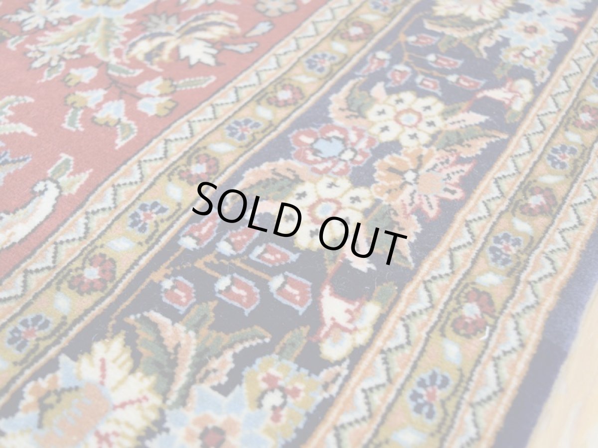 画像12: 極上美品 ペルシャ 絨毯 クム 縦1.8m センターテーブル 2人掛け ソファ サイズ  173 x 105 cm No.279 天然 ウール 手織り ラグ ハンドメイド カーペット 敷物　s-279-173105s416 (12)