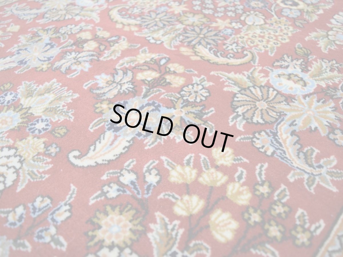 画像11: 極上美品 ペルシャ 絨毯 クム 縦1.8m センターテーブル 2人掛け ソファ サイズ  173 x 105 cm No.279 天然 ウール 手織り ラグ ハンドメイド カーペット 敷物　s-279-173105s416 (11)