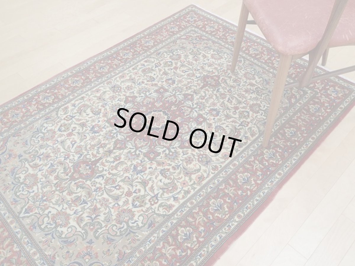 画像6: 良品 ペルシャ 絨毯 クム 縦1.6m センターテーブル 2人掛け ソファ デスク 足元 サイズ  155 x 105 cm No.205 天然 ウール 手織り ラグ ハンドメイド カーペット 敷物 b-205-155105s014 (6)