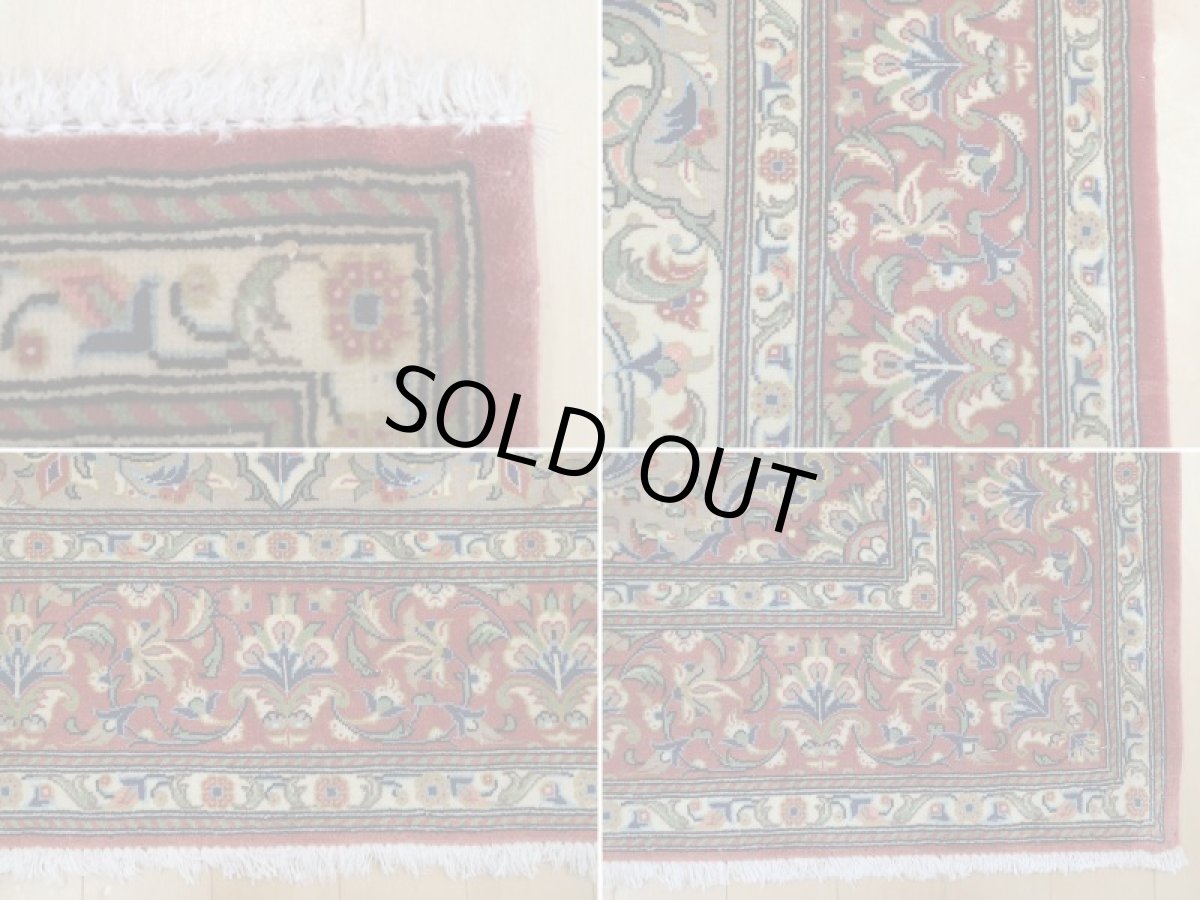 画像18: 良品 ペルシャ 絨毯 クム 縦1.6m センターテーブル 2人掛け ソファ デスク 足元 サイズ  155 x 105 cm No.205 天然 ウール 手織り ラグ ハンドメイド カーペット 敷物 b-205-155105s014 (18)