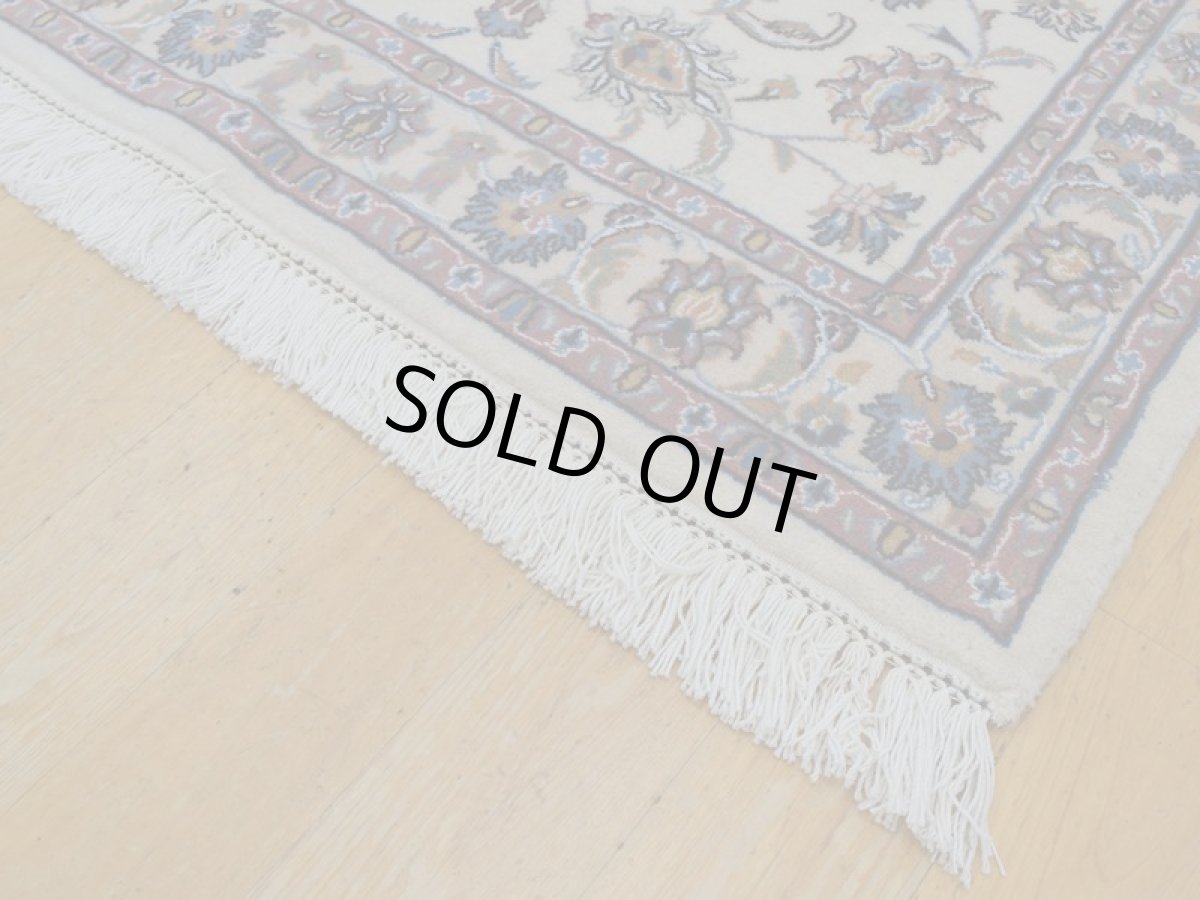 画像10: 新品 ペルシャ 絨毯 マシュハド産 縦1.5m 2人掛けソファ アクセント サイズ  145 x 99 cm No.228 天然 肉厚 ウール 手織り トライバル ラグ 敷物 マット カーペット (10)