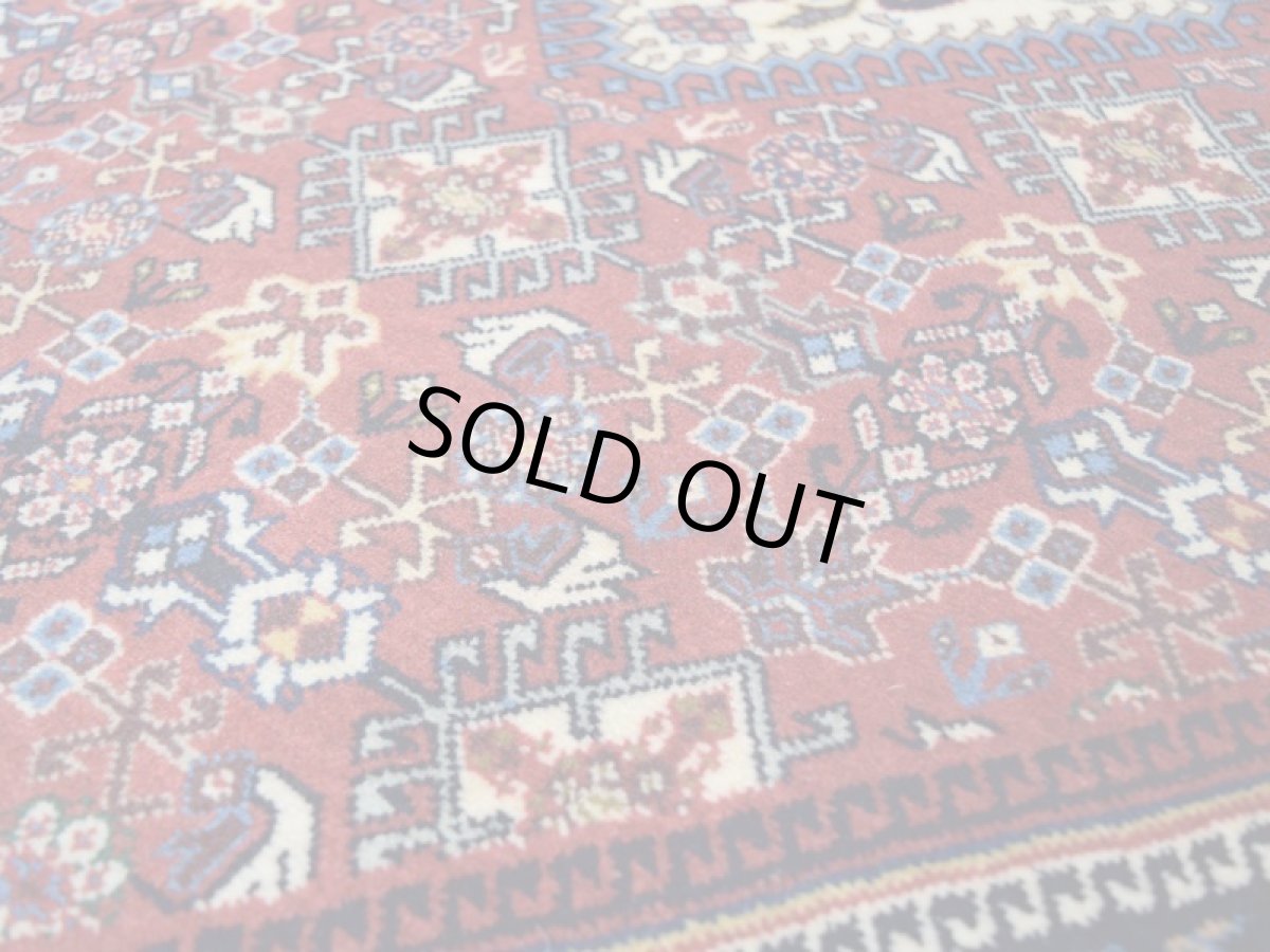 画像11: 美品 ペルシャ 絨毯 シラーズ産 縦1.5m 2人掛けソファ デスク足元 アクセント サイズ 146 x 102 cm No.278 天然 ウール 手織り トライバル ラグ 敷物 マット カーペット a-278-146102s062-093 (11)