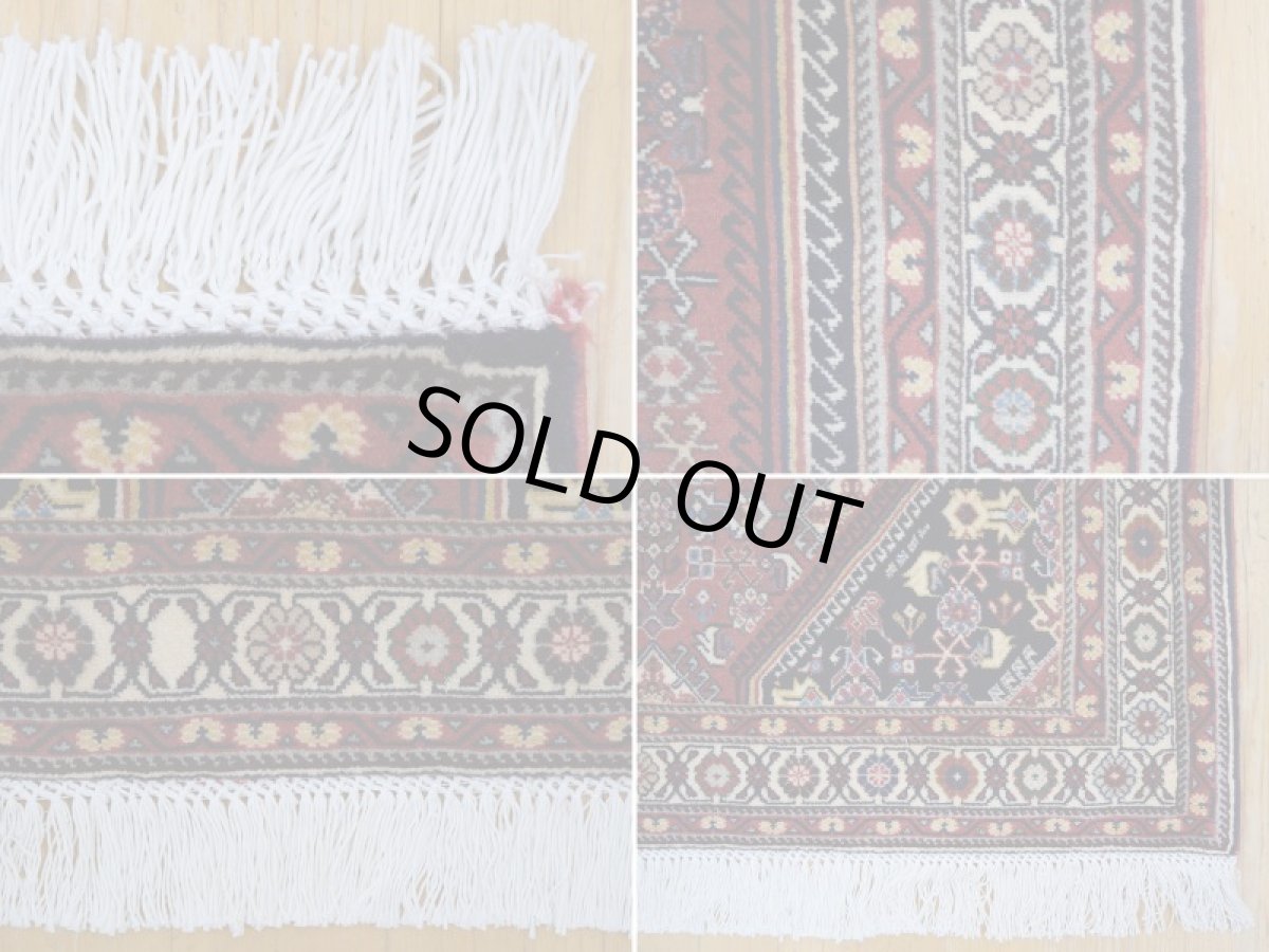 画像19: 美品 ペルシャ 絨毯 シラーズ産 縦1.5m 2人掛けソファ デスク足元 アクセント サイズ 146 x 102 cm No.278 天然 ウール 手織り トライバル ラグ 敷物 マット カーペット a-278-146102s062-093 (19)