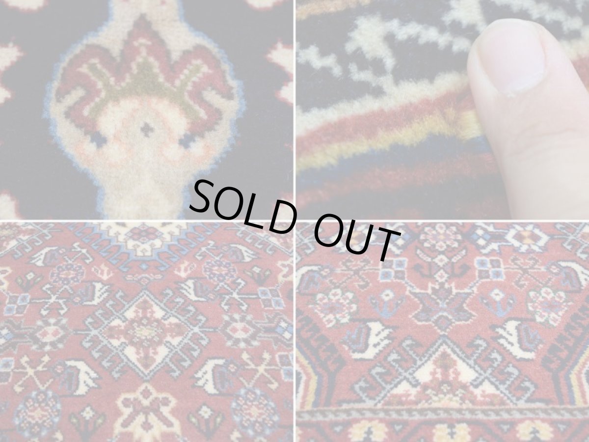 画像16: 美品 ペルシャ 絨毯 シラーズ産 縦1.5m 2人掛けソファ デスク足元 アクセント サイズ 146 x 102 cm No.278 天然 ウール 手織り トライバル ラグ 敷物 マット カーペット a-278-146102s062-093 (16)