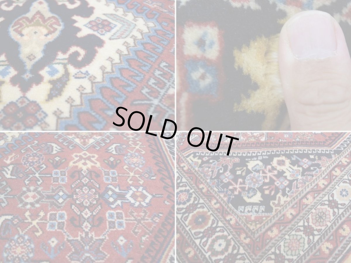 画像17: 美品 ペルシャ 絨毯 シラーズ産 縦1.5m 2人掛けソファ デスク足元 アクセント サイズ 146 x 102 cm No.278 天然 ウール 手織り トライバル ラグ 敷物 マット カーペット a-278-146102s062-093 (17)