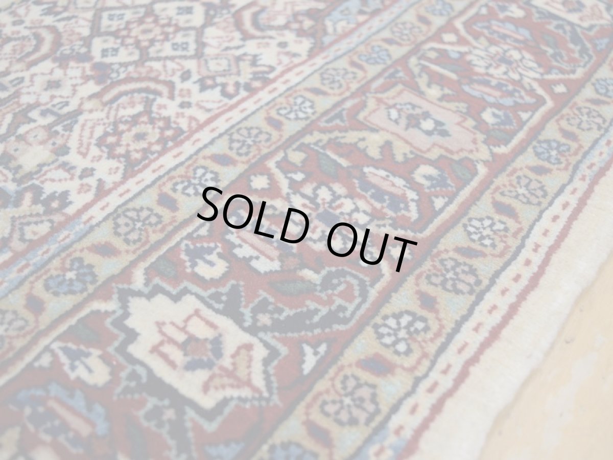 画像14: 良品 ペルシャ 絨毯 ハマダン 産 縦1.7m 2人掛けソファ デスク足元 センターラグ サイズ 165 x 110 cm No.265 天然 ウール 手織り トライバル ラグ 敷物 マット カーペット b-265-165110s023-614 (14)