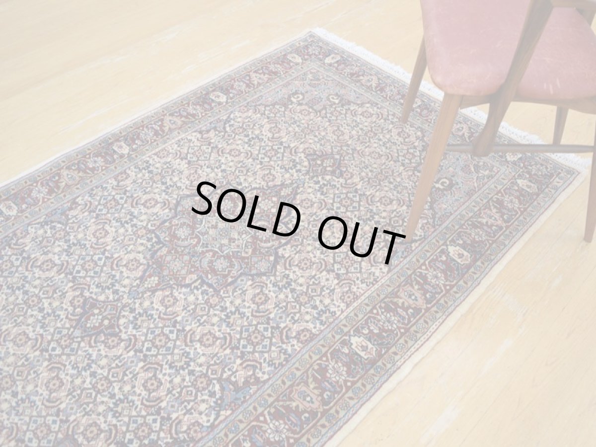 画像8: 良品 ペルシャ 絨毯 ハマダン 産 縦1.7m 2人掛けソファ デスク足元 センターラグ サイズ 165 x 110 cm No.265 天然 ウール 手織り トライバル ラグ 敷物 マット カーペット b-265-165110s023-614 (8)