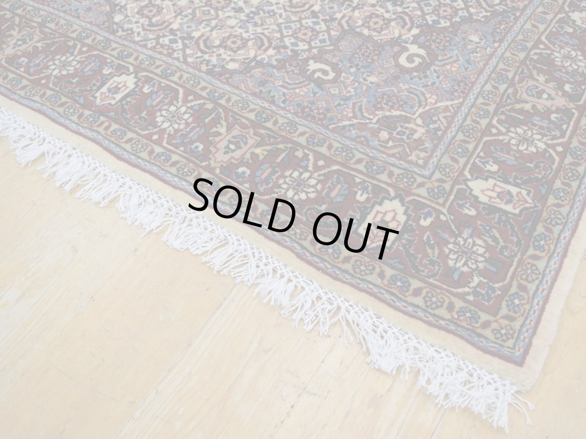 画像11: 良品 ペルシャ 絨毯 ハマダン 産 縦1.7m 2人掛けソファ デスク足元 センターラグ サイズ 165 x 110 cm No.265 天然 ウール 手織り トライバル ラグ 敷物 マット カーペット b-265-165110s023-614 (11)