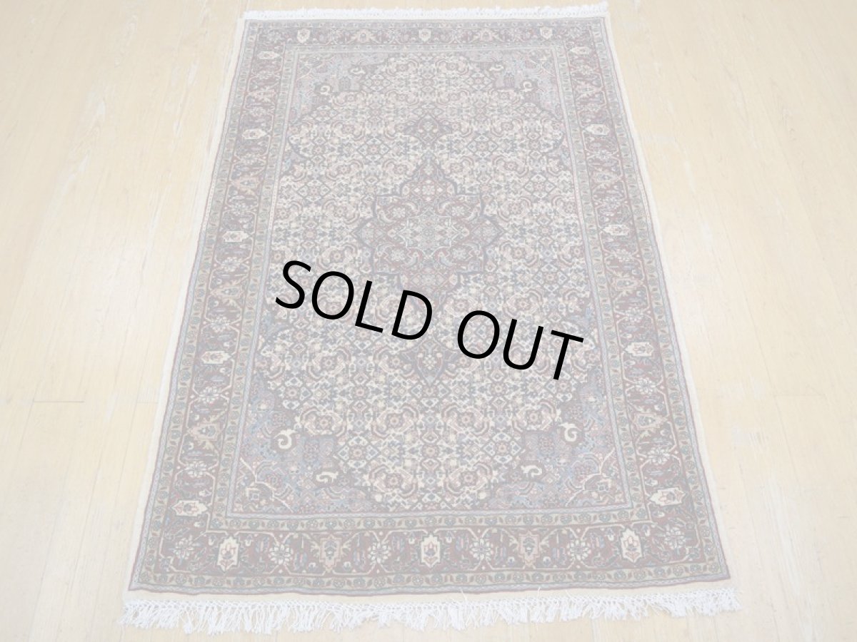 画像4: 良品 ペルシャ 絨毯 ハマダン 産 縦1.7m 2人掛けソファ デスク足元 センターラグ サイズ 165 x 110 cm No.265 天然 ウール 手織り トライバル ラグ 敷物 マット カーペット b-265-165110s023-614 (4)