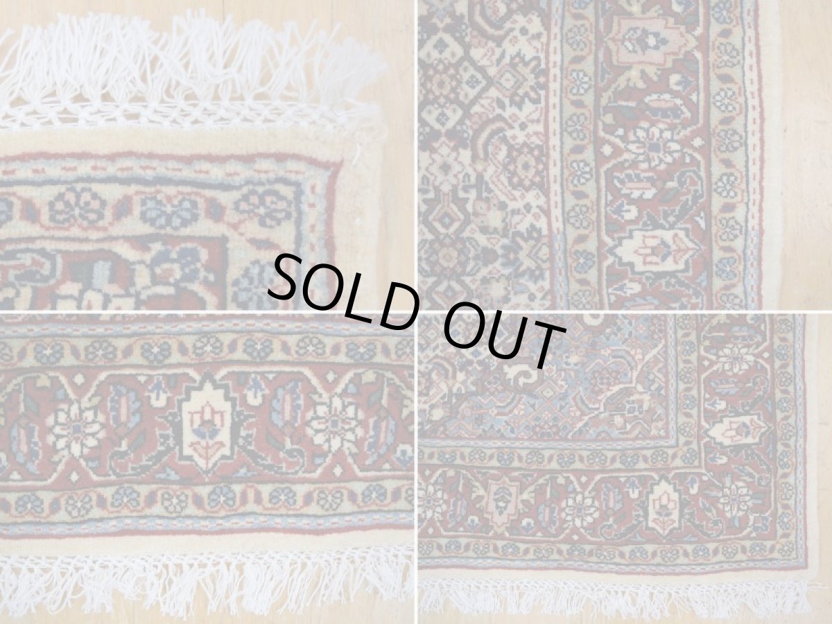 画像19: 良品 ペルシャ 絨毯 ハマダン 産 縦1.7m 2人掛けソファ デスク足元 センターラグ サイズ 165 x 110 cm No.265 天然 ウール 手織り トライバル ラグ 敷物 マット カーペット b-265-165110s023-614 (19)