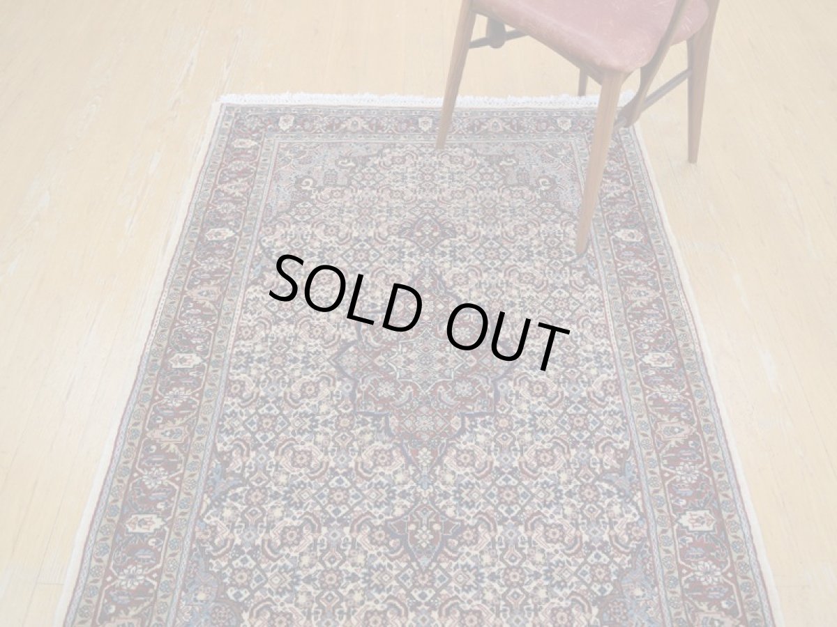 画像5: 良品 ペルシャ 絨毯 ハマダン 産 縦1.7m 2人掛けソファ デスク足元 センターラグ サイズ 165 x 110 cm No.265 天然 ウール 手織り トライバル ラグ 敷物 マット カーペット b-265-165110s023-614 (5)