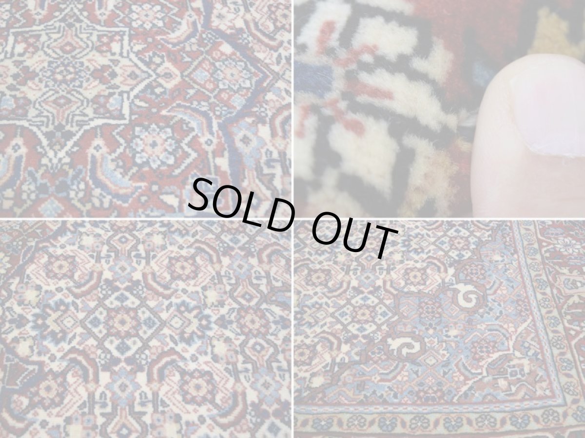 画像18: 良品 ペルシャ 絨毯 ハマダン 産 縦1.7m 2人掛けソファ デスク足元 センターラグ サイズ 165 x 110 cm No.265 天然 ウール 手織り トライバル ラグ 敷物 マット カーペット b-265-165110s023-614 (18)