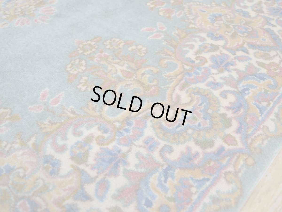 画像13: 美品 ペルシャ 絨毯 ケルマン 産 縦2.5m 3.8? 3帖 リビング ダイニング 3人掛けソファ コーナーソファ 大判 サイズ 247 x 155 cm No.258 天然 肉厚 ウール 手織り トライバル ラグ ハンドメイド マット カーペット エメラルドグリーン ヴィンテージ ビンテージ a-258-247155s006-087 (13)