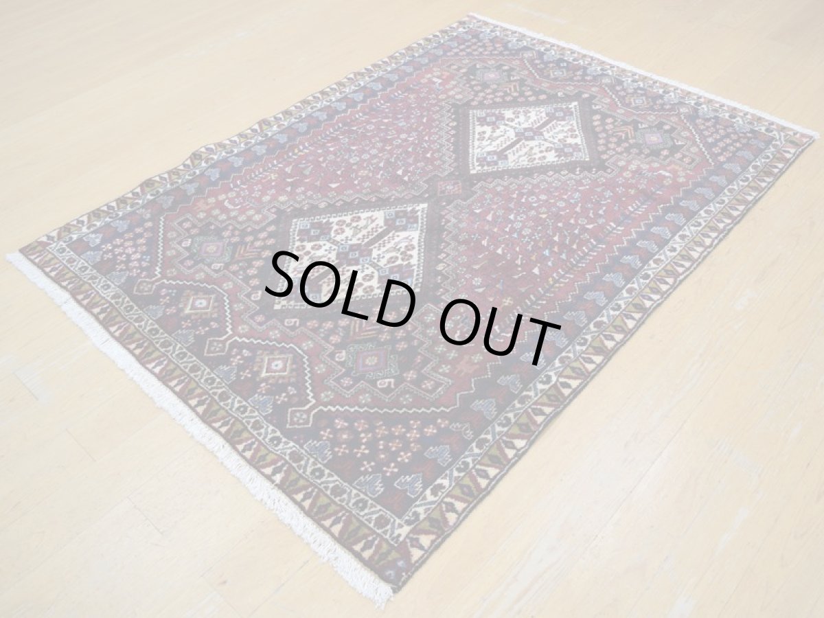 画像7: 良品 ペルシャ 絨毯 シールジャーン 縦1.7m 2.2㎡ 2帖 リビング センターテーブル 2人掛けソファ サイズ 170 x 130 cm E111 天然 肉厚 ウール 手織り ハンドメイド トライバル ラグ 部族絨毯 マット カーペット 赤茶 エンジ 動物 幾何学模様 民族柄 b-E111-170130h003 (7)