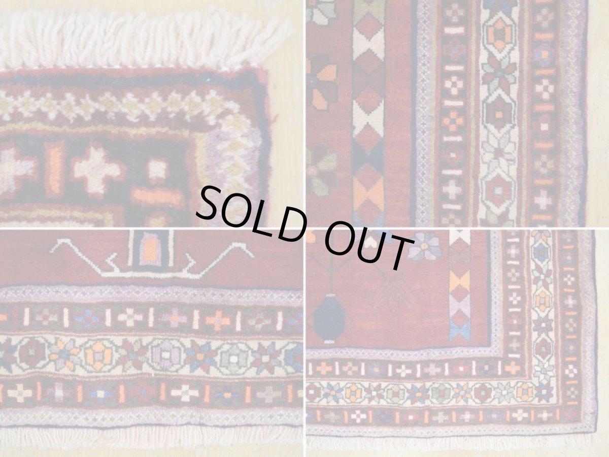 画像19: 良品 ペルシャ 絨毯 シールジャーン 縦2.4m 4.6㎡ 3帖 リビング ダイニング 3人掛けソファ サイズ 240 x 190 cm E110 天然 肉厚 ウール 手織り ハンドメイド トライバル ラグ 部族絨毯 マット カーペット 赤 花柄 幾何学模様 民族柄 b-E110-240190h084 (19)