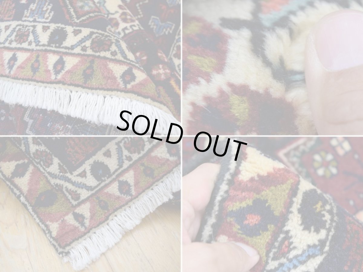 画像18: 良品 ペルシャ 絨毯 シールジャーン 縦1.7m 2.2㎡ 2帖 リビング センターテーブル 2人掛けソファ サイズ 170 x 130 cm E111 天然 肉厚 ウール 手織り ハンドメイド トライバル ラグ 部族絨毯 マット カーペット 赤茶 エンジ 動物 幾何学模様 民族柄 b-E111-170130h003 (18)