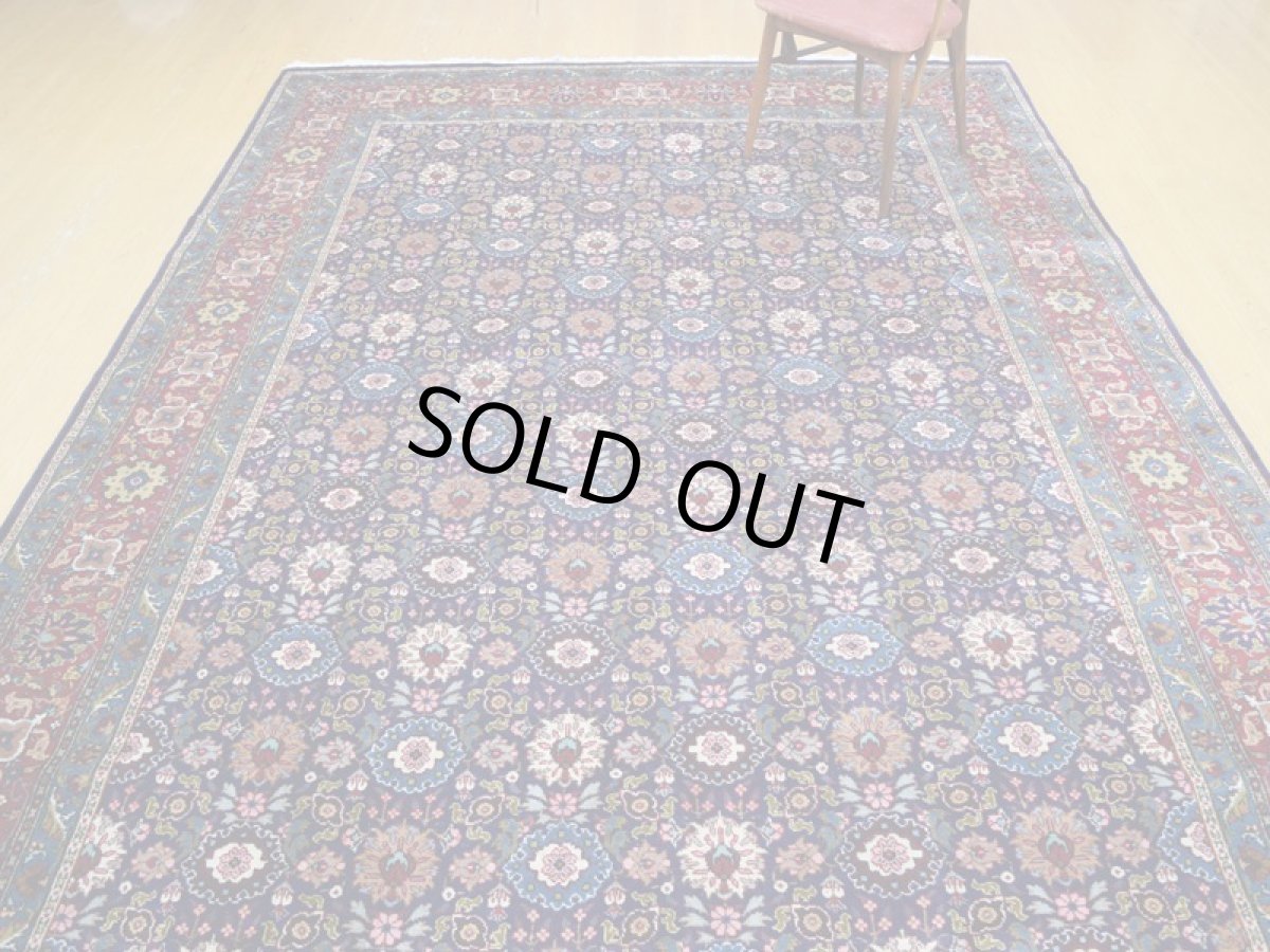 画像5: 良品 ペルシャ 絨毯 タブリーズ 工房名入り 縦3.5m 8.3? 6帖程度 リビング ダイニング 3人掛けソファ コーナーソファ 大判 サイズ 345 x 240 cm No.e134 天然 ウール 手織り トライバル ラグ 敷物 マット カーペット オーバーオール ヴィンテージ ビンテージ (5)