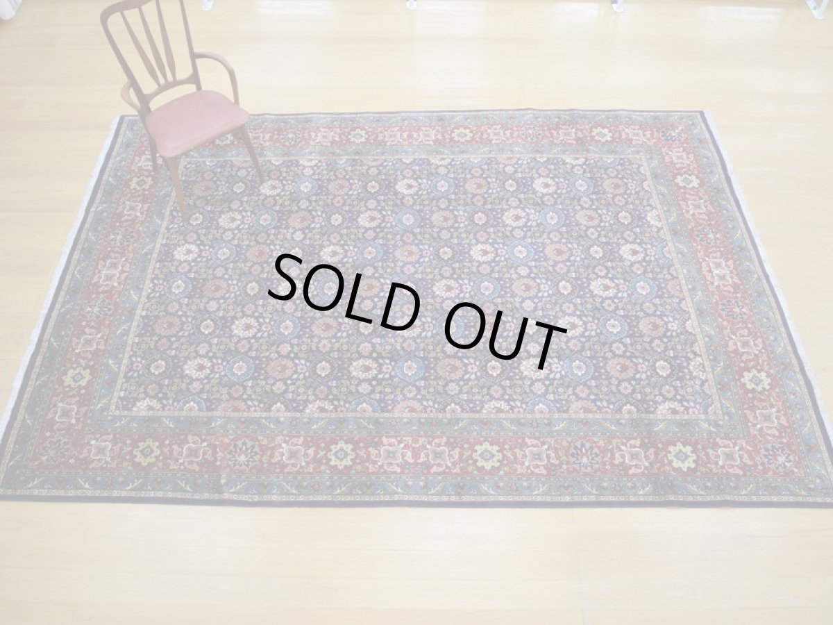 画像3: 良品 ペルシャ 絨毯 タブリーズ 工房名入り 縦3.5m 8.3? 6帖程度 リビング ダイニング 3人掛けソファ コーナーソファ 大判 サイズ 345 x 240 cm No.e134 天然 ウール 手織り トライバル ラグ 敷物 マット カーペット オーバーオール ヴィンテージ ビンテージ (3)