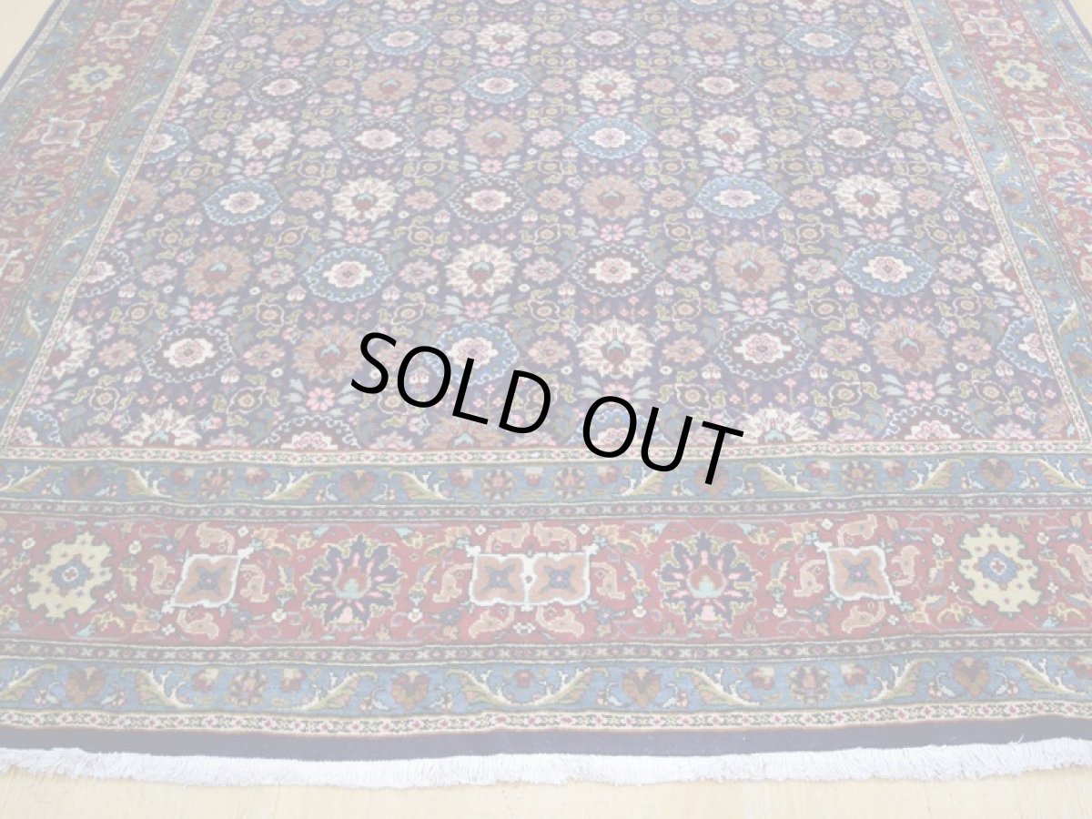 画像6: 良品 ペルシャ 絨毯 タブリーズ 工房名入り 縦3.5m 8.3? 6帖程度 リビング ダイニング 3人掛けソファ コーナーソファ 大判 サイズ 345 x 240 cm No.e134 天然 ウール 手織り トライバル ラグ 敷物 マット カーペット オーバーオール ヴィンテージ ビンテージ (6)