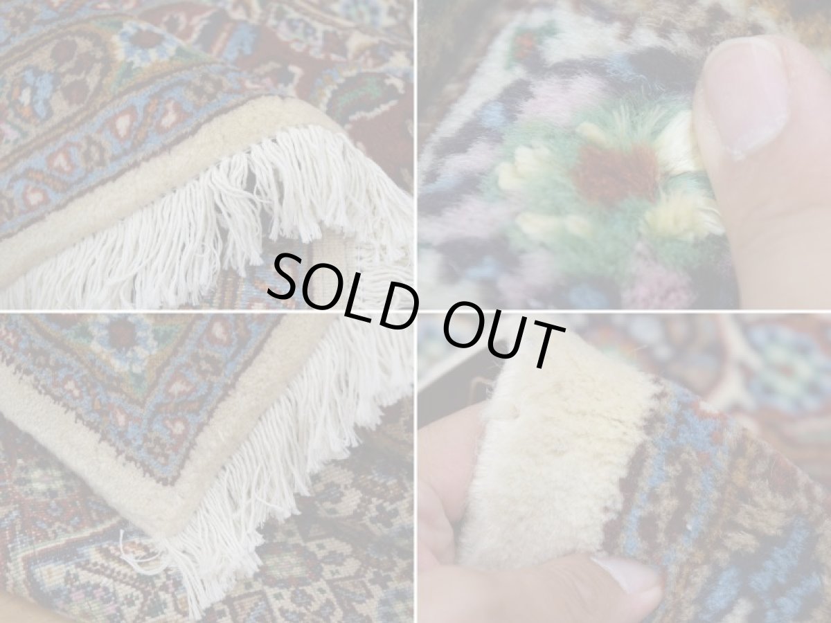 画像18: 美品 ペルシャ 絨毯 ムード 縦3m 7.5? 6帖 リビング ダイニング サイズ 3人掛け ソファ サイズ 294 x 254 cm No.263 天然 肉厚 ウール シルク 手織り ハンドメイド トライバル ラグ マット 敷物 カーペット クリーム マヒ ヘラティ 柄 スクエアタイプ 正方形 a-263-294254s008-0401 (18)