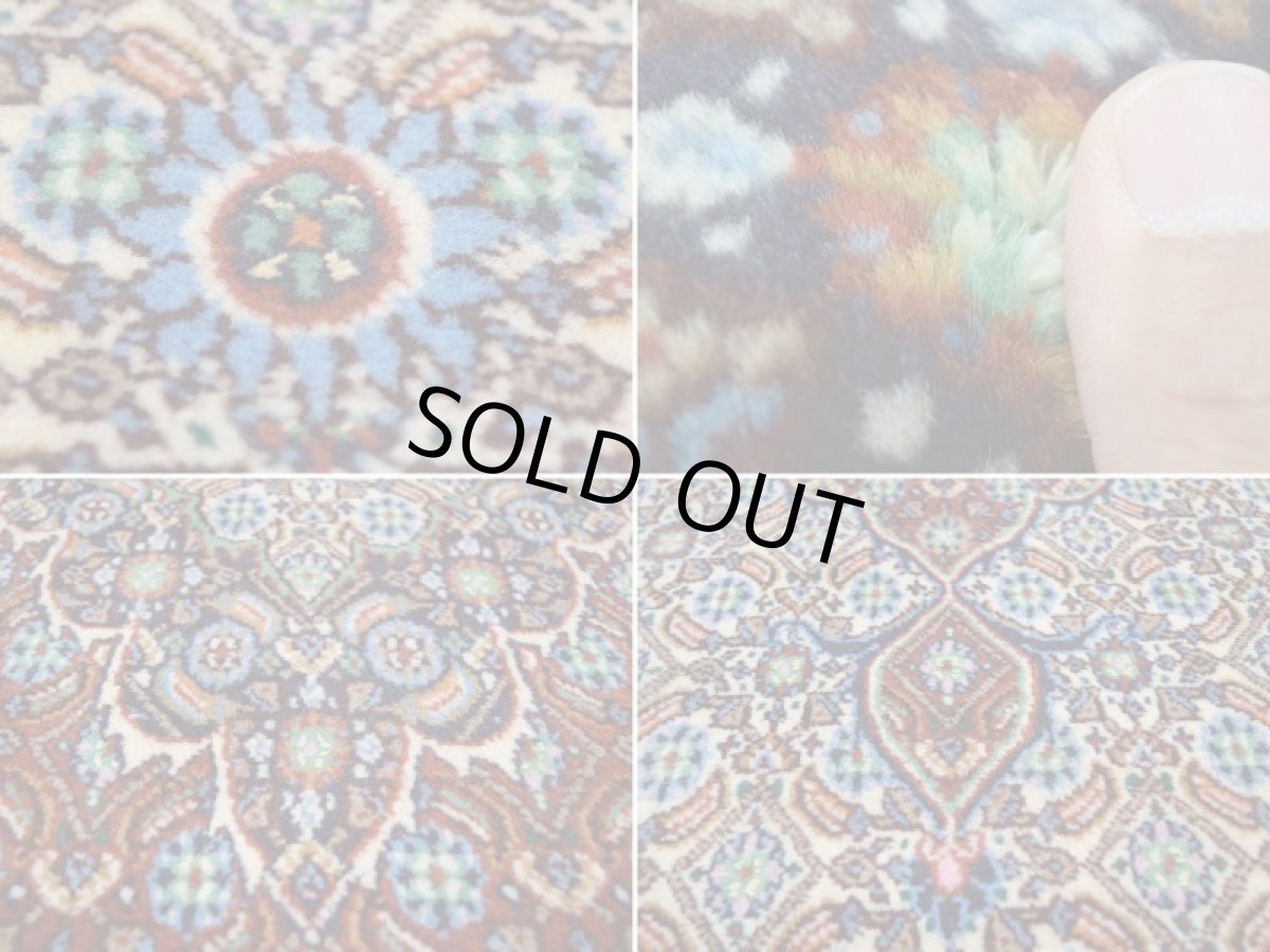 画像16: 美品 ペルシャ 絨毯 ムード 縦3m 7.5? 6帖 リビング ダイニング サイズ 3人掛け ソファ サイズ 294 x 254 cm No.263 天然 肉厚 ウール シルク 手織り ハンドメイド トライバル ラグ マット 敷物 カーペット クリーム マヒ ヘラティ 柄 スクエアタイプ 正方形 a-263-294254s008-0401 (16)