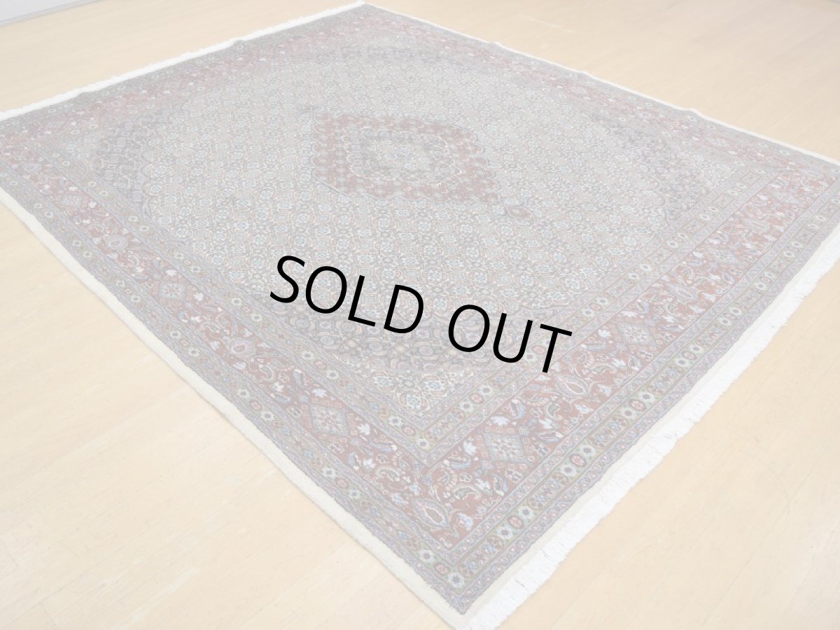 画像7: 美品 ペルシャ 絨毯 ムード 縦3m 7.5? 6帖 リビング ダイニング サイズ 3人掛け ソファ サイズ 294 x 254 cm No.263 天然 肉厚 ウール シルク 手織り ハンドメイド トライバル ラグ マット 敷物 カーペット クリーム マヒ ヘラティ 柄 スクエアタイプ 正方形 a-263-294254s008-0401 (7)