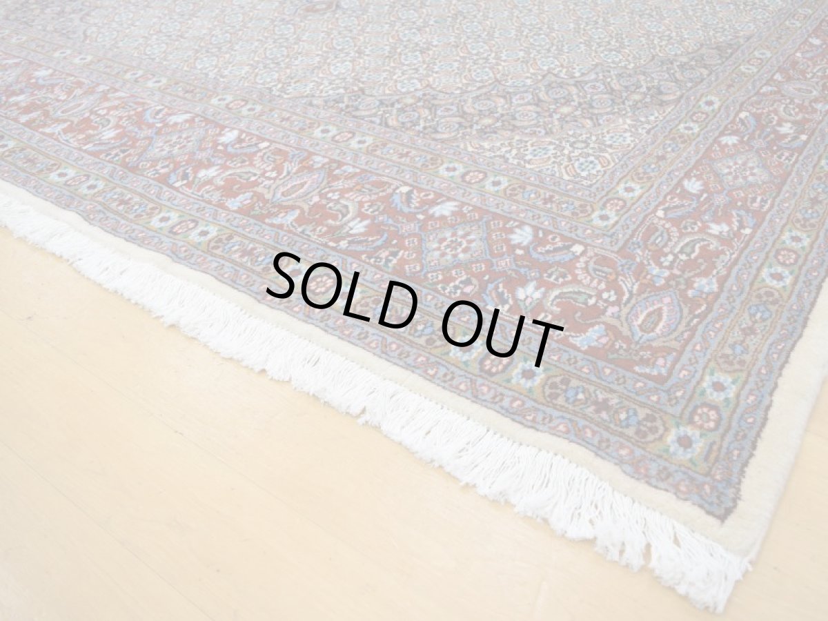 画像11: 美品 ペルシャ 絨毯 ムード 縦3m 7.5? 6帖 リビング ダイニング サイズ 3人掛け ソファ サイズ 294 x 254 cm No.263 天然 肉厚 ウール シルク 手織り ハンドメイド トライバル ラグ マット 敷物 カーペット クリーム マヒ ヘラティ 柄 スクエアタイプ 正方形 a-263-294254s008-0401 (11)