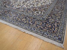 画像11: 美品 ペルシャ 絨毯 カシャーン 縦3m 6.2? 6帖 リビング ダイニング 3人掛けソファ コーナーソファ 大判 サイズ 296 x 207 cm No.277 ウール 天然 手織り トライバル ラグ 敷物 マット カーペット 生成り クリーム メダリオン ヴィンテージ ビンテージ a-277-296207s055-517 (11)
