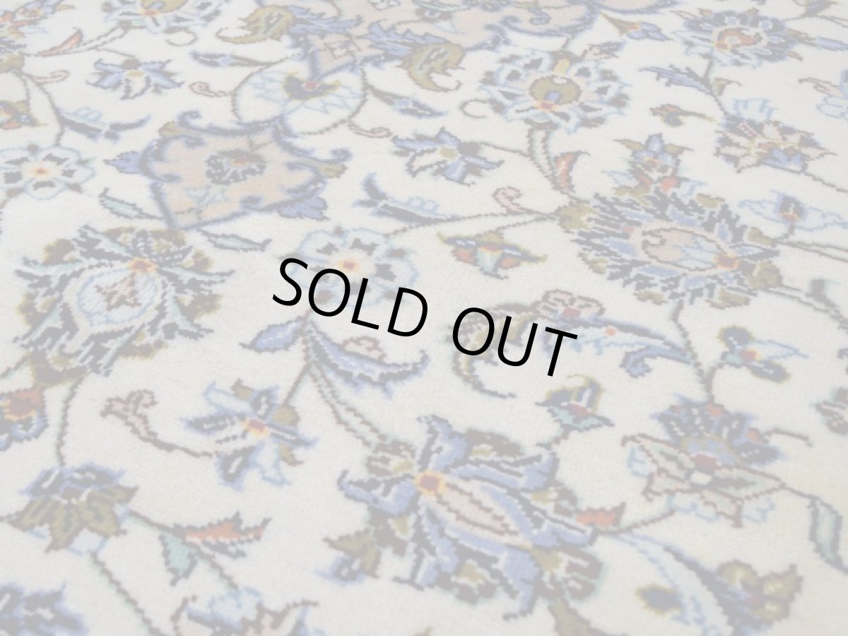 画像12: 美品 ペルシャ 絨毯 カシャーン 縦3m 6.2? 6帖 リビング ダイニング 3人掛けソファ コーナーソファ 大判 サイズ 296 x 207 cm No.277 ウール 天然 手織り トライバル ラグ 敷物 マット カーペット 生成り クリーム メダリオン ヴィンテージ ビンテージ a-277-296207s055-517 (12)