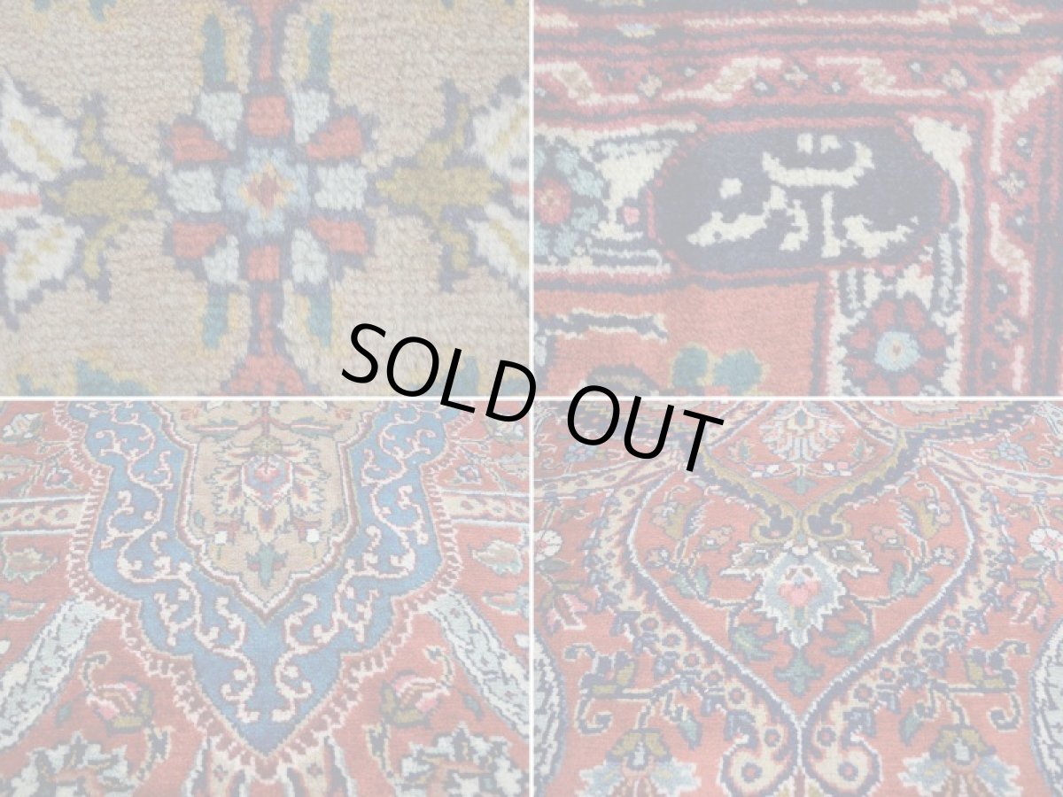 画像16: 良品 ペルシャ 絨毯 タブリーズ 工房名入り 縦3.2m 6.5㎡ 6帖程度 リビング ダイニング 3人掛けソファ コーナーソファ 大判 サイズ 315 x 205 cm No.a101 天然 ウール 手織り トライバル ラグ 敷物 マット カーペット オレンジ ヴィンテージ ビンテージ (16)