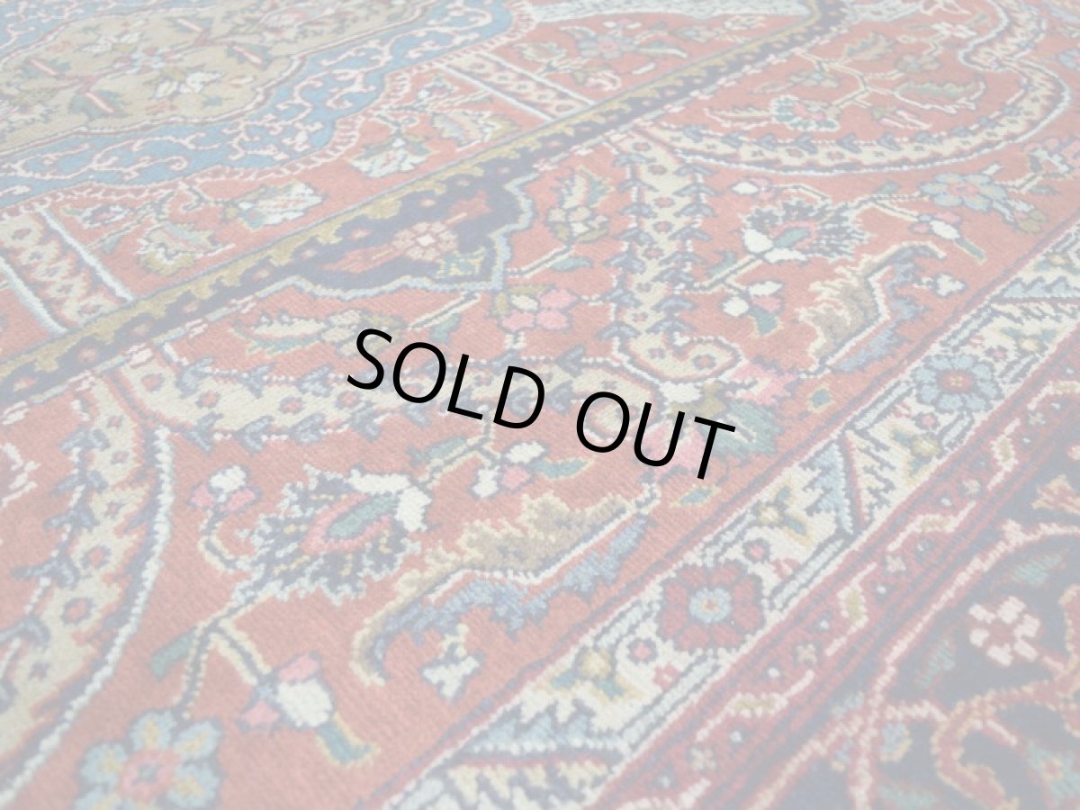 画像11: 良品 ペルシャ 絨毯 タブリーズ 工房名入り 縦3.2m 6.5㎡ 6帖程度 リビング ダイニング 3人掛けソファ コーナーソファ 大判 サイズ 315 x 205 cm No.a101 天然 ウール 手織り トライバル ラグ 敷物 マット カーペット オレンジ ヴィンテージ ビンテージ (11)