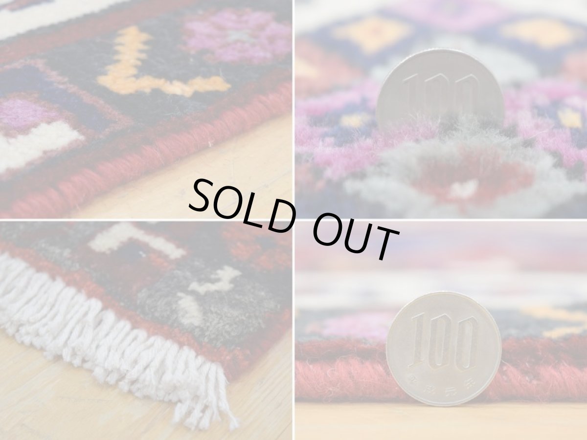 画像20: 良品 ペルシャ 絨毯 シールジャーン 縦2.3m 3.8㎡ 3帖 リビング ダイニング 3人掛けソファ サイズ 230 x 190 cm E109 天然 ウール 手織り ハンドメイド トライバル ラグ 部族絨毯 マット カーペット 花柄 幾何学模様 民族柄 ギャッベ(ギャベ)をお探しの方にもお勧めです b-E109-230190h064p (20)