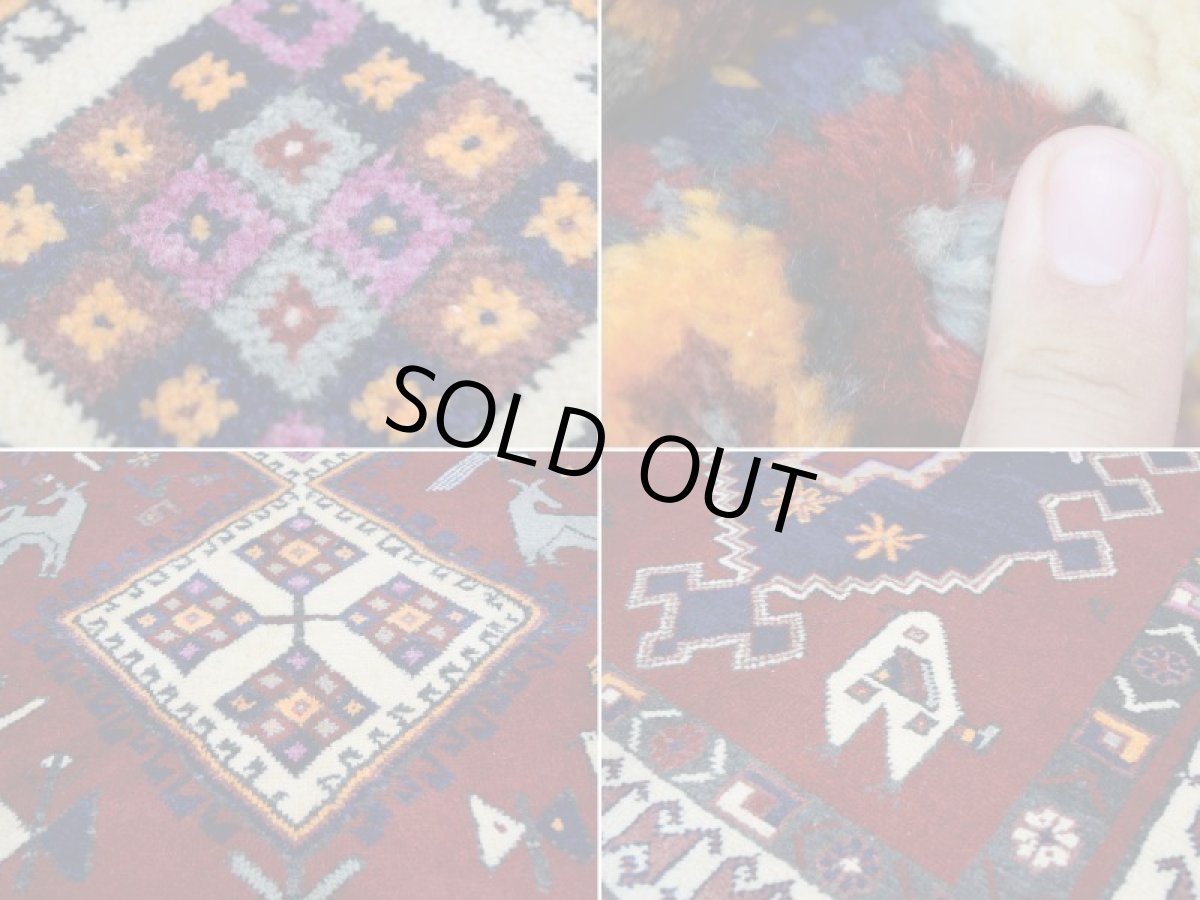 画像16: 良品 ペルシャ 絨毯 シールジャーン 縦2.3m 3.8㎡ 3帖 リビング ダイニング 3人掛けソファ サイズ 230 x 190 cm E109 天然 ウール 手織り ハンドメイド トライバル ラグ 部族絨毯 マット カーペット 花柄 幾何学模様 民族柄 ギャッベ(ギャベ)をお探しの方にもお勧めです b-E109-230190h064p (16)