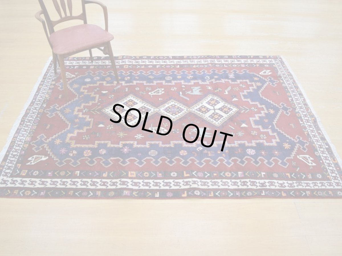 画像3: 良品 ペルシャ 絨毯 シールジャーン 縦2.3m 3.8㎡ 3帖 リビング ダイニング 3人掛けソファ サイズ 230 x 190 cm E109 天然 ウール 手織り ハンドメイド トライバル ラグ 部族絨毯 マット カーペット 花柄 幾何学模様 民族柄 ギャッベ(ギャベ)をお探しの方にもお勧めです b-E109-230190h064p (3)