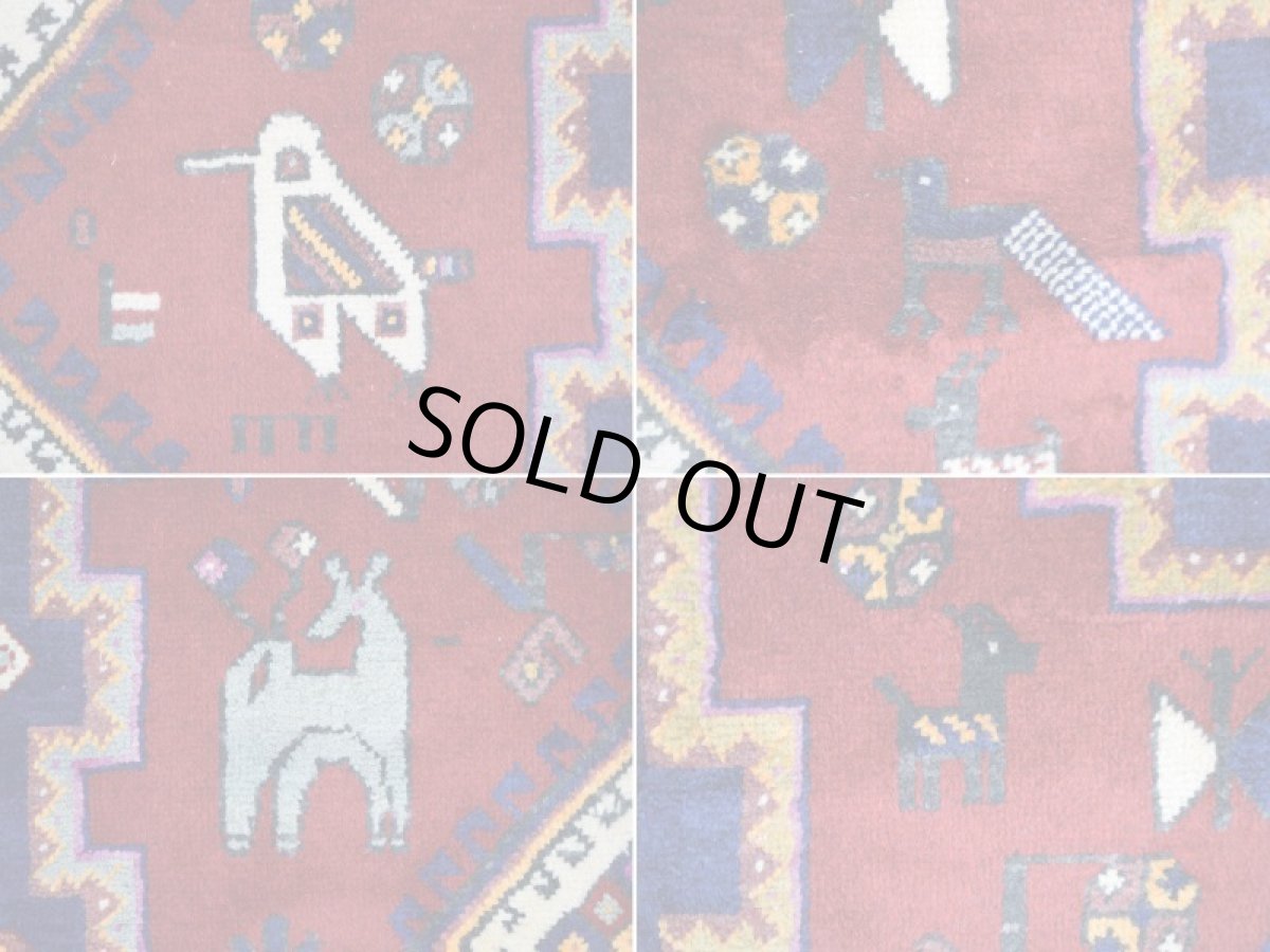 画像18: 良品 ペルシャ 絨毯 シールジャーン 縦2.3m 3.8㎡ 3帖 リビング ダイニング 3人掛けソファ サイズ 230 x 190 cm E109 天然 ウール 手織り ハンドメイド トライバル ラグ 部族絨毯 マット カーペット 花柄 幾何学模様 民族柄 ギャッベ(ギャベ)をお探しの方にもお勧めです b-E109-230190h064p (18)