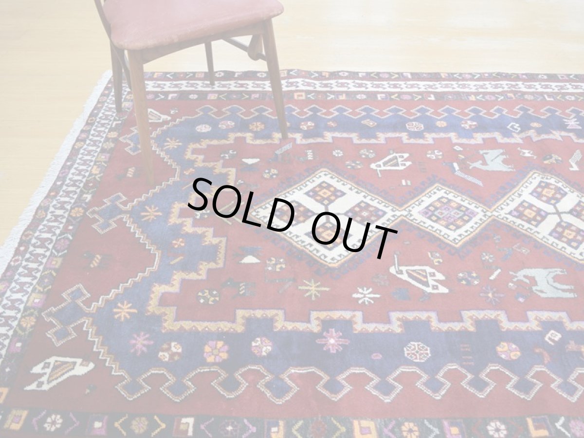 画像2: 良品 ペルシャ 絨毯 シールジャーン 縦2.3m 3.8㎡ 3帖 リビング ダイニング 3人掛けソファ サイズ 230 x 190 cm E109 天然 ウール 手織り ハンドメイド トライバル ラグ 部族絨毯 マット カーペット 花柄 幾何学模様 民族柄 ギャッベ(ギャベ)をお探しの方にもお勧めです b-E109-230190h064p (2)