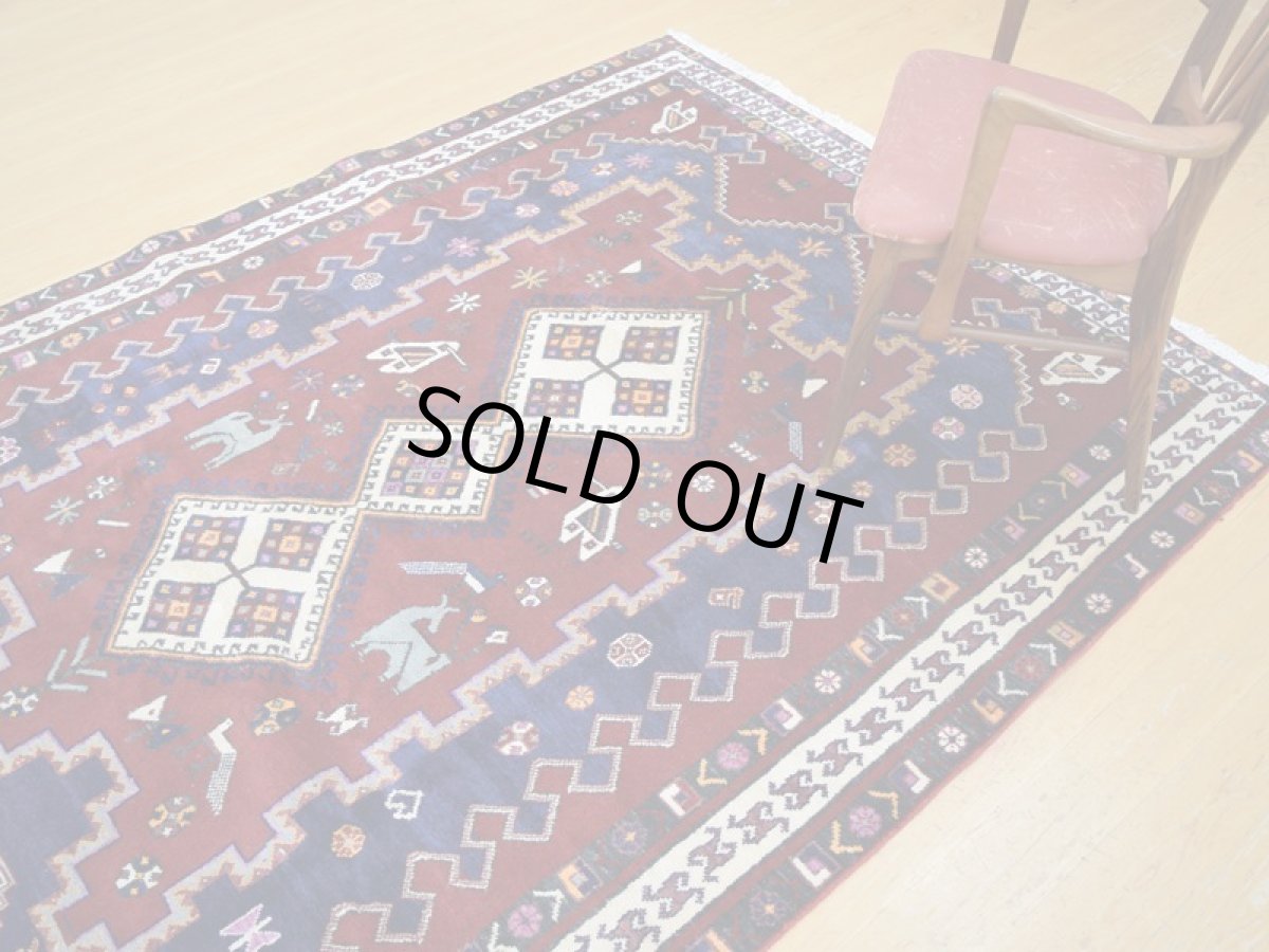 画像8: 良品 ペルシャ 絨毯 シールジャーン 縦2.3m 3.8㎡ 3帖 リビング ダイニング 3人掛けソファ サイズ 230 x 190 cm E109 天然 ウール 手織り ハンドメイド トライバル ラグ 部族絨毯 マット カーペット 花柄 幾何学模様 民族柄 ギャッベ(ギャベ)をお探しの方にもお勧めです b-E109-230190h064p (8)