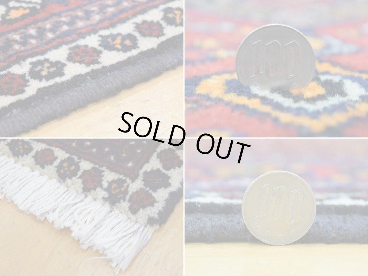 画像20: 良品 ペルシャ 絨毯 シールジャーン 縦2.1m 3.3㎡ 3帖 リビング ダイニング 2人掛けソファ サイズ 207 x 160 cm E108 天然 ウール 手織り ハンドメイド トライバル ラグ 部族絨毯 マット カーペット 花柄 幾何学模様 民族柄 ギャッベ(ギャベ)をお探しの方にもお勧めです b-E108-207160h034 (20)