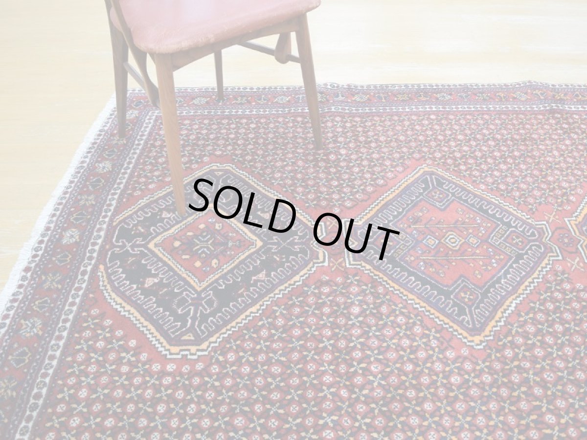 画像2: 良品 ペルシャ 絨毯 シールジャーン 縦2.1m 3.3㎡ 3帖 リビング ダイニング 2人掛けソファ サイズ 207 x 160 cm E108 天然 ウール 手織り ハンドメイド トライバル ラグ 部族絨毯 マット カーペット 花柄 幾何学模様 民族柄 ギャッベ(ギャベ)をお探しの方にもお勧めです b-E108-207160h034 (2)