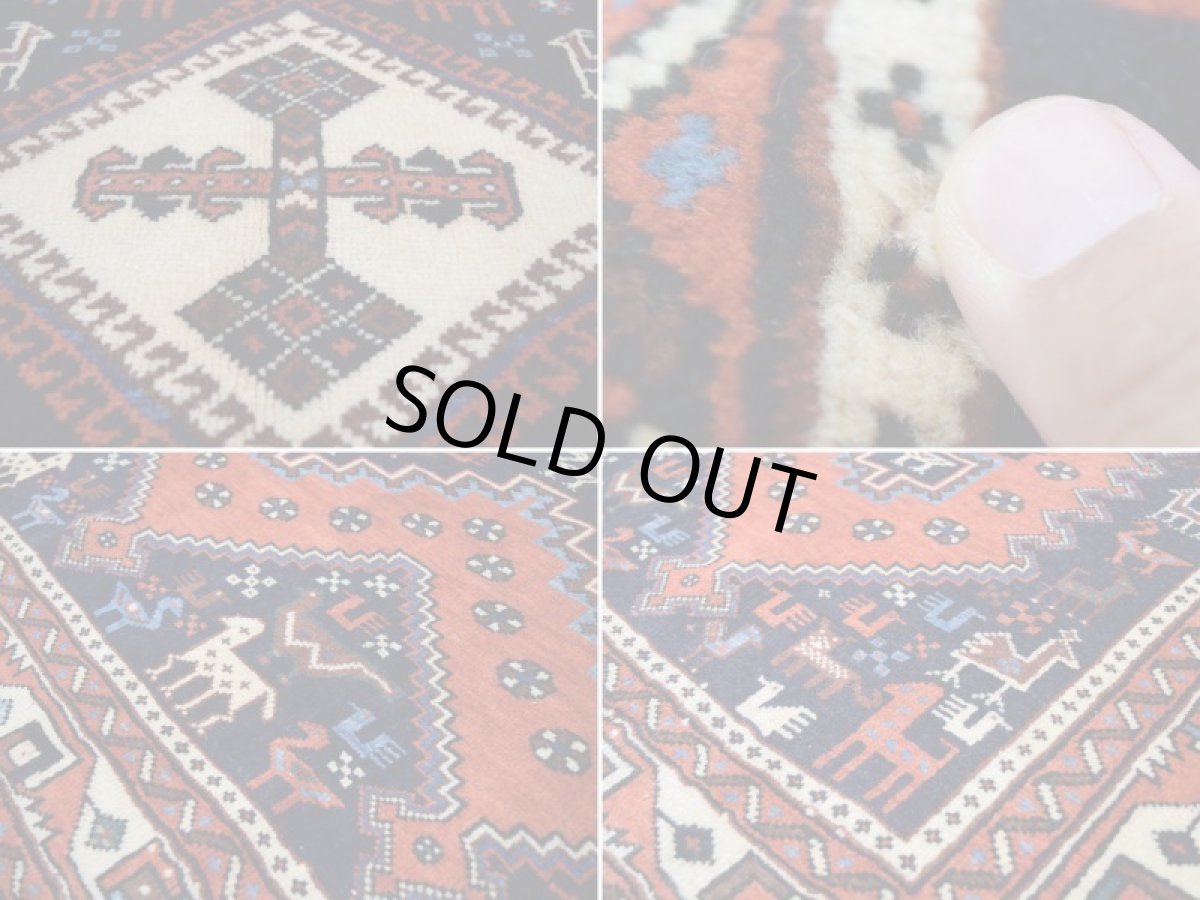 画像17: 新品 ペルシャ 絨毯 シールジャーン 縦2.1m 3.3㎡ 3帖 リビング ダイニング 2人掛けソファ サイズ 208 x 157 cm E143 天然 ウール 手織り ハンドメイド トライバル ラグ 部族絨毯 マット カーペット 遊牧民のモチーフ 動物 鳥 模様 民族柄 ギャッベ(ギャベ)をお探しの方にもお勧めです (17)