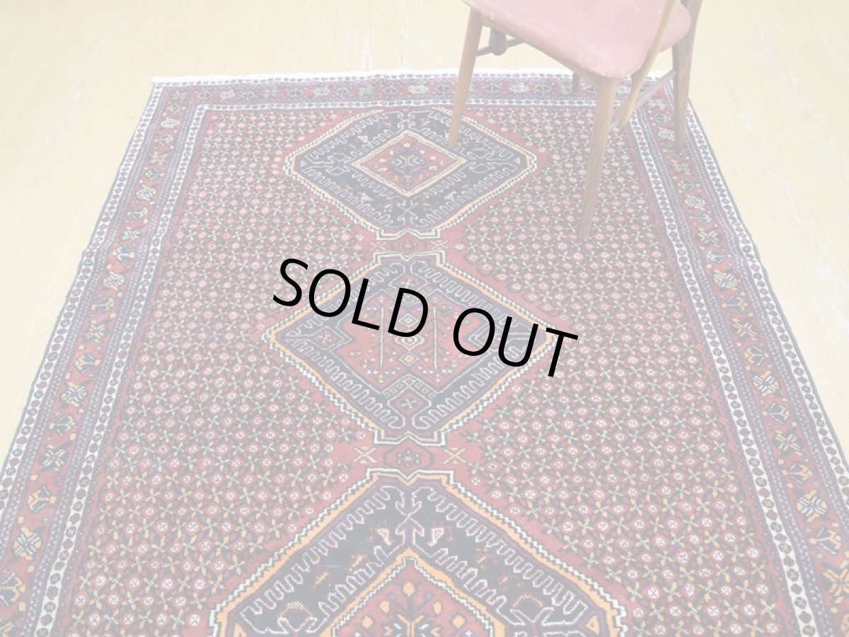 画像5: 良品 ペルシャ 絨毯 シールジャーン 縦2.1m 3.3㎡ 3帖 リビング ダイニング 2人掛けソファ サイズ 207 x 160 cm E108 天然 ウール 手織り ハンドメイド トライバル ラグ 部族絨毯 マット カーペット 花柄 幾何学模様 民族柄 ギャッベ(ギャベ)をお探しの方にもお勧めです b-E108-207160h034 (5)