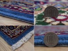 画像20: 美品 経年50年以上程度 ペルシャ 絨毯 ケルマン 産 工房名入(ラシード=ファッロヒー) 縦4.1m 12.6㎡ 10帖 リビング ダイニング 客室 大判 サイズ 410 x 308 cm No.341 天然 草木染 ウール 手織り ハンドメイド ラグ マット カーペット ターコイズブルー 大きなお部屋に a341-410308-s0032-0992 (20)