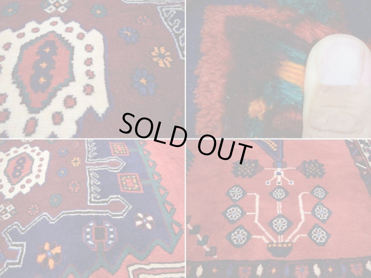 画像17: 美品 ペルシャ 絨毯 シールジャーン 縦2.1m 3.3㎡ 3帖 リビング ダイニング 2〜3人掛けソファ サイズ 210 x 158 cm E103 天然 ウール 手織り ハンドメイド トライバル ラグ 部族絨毯 マット カーペット 赤 民族柄 ギャッベ(ギャベ)をお探しの方にもお勧めです a-E103-210158h034 (17)