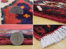 画像20: 美品 ペルシャ 絨毯 シールジャーン 縦2.1m 3.3㎡ 3帖 リビング ダイニング 2〜3人掛けソファ サイズ 210 x 158 cm E103 天然 ウール 手織り ハンドメイド トライバル ラグ 部族絨毯 マット カーペット 赤 民族柄 ギャッベ(ギャベ)をお探しの方にもお勧めです a-E103-210158h034 (20)