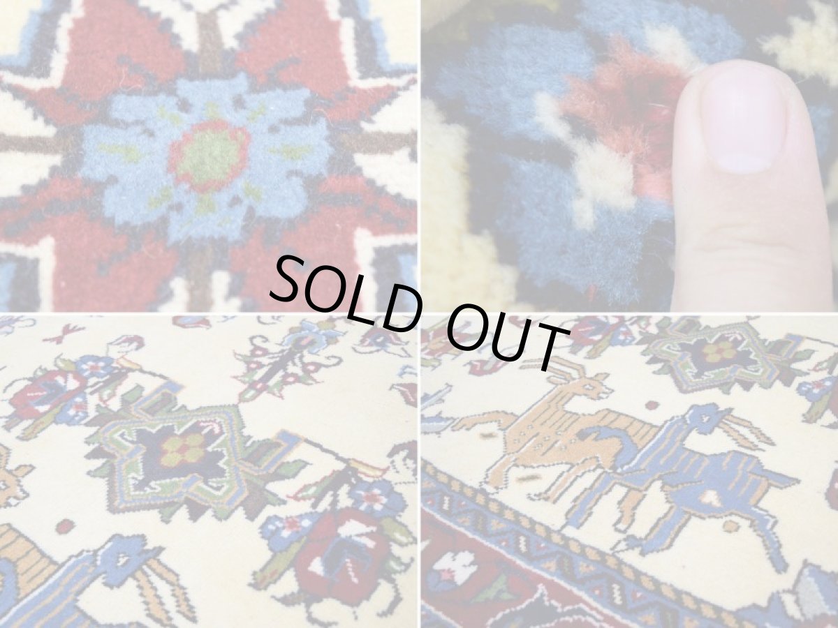 画像16: 新品 ペルシャ 絨毯 シールジャーン 縦1.9m 2.7㎡ 2〜3帖 リビング ダイニング 2人掛けソファ サイズ 190 x 138 cm E116 天然 ウール 手織り ハンドメイド トライバル ラグ 部族絨毯 マット カーペット 遊牧民のモチーフ 動物 鹿 模様 民族柄 ギャッベ(ギャベ)をお探しの方にもお勧めです (16)