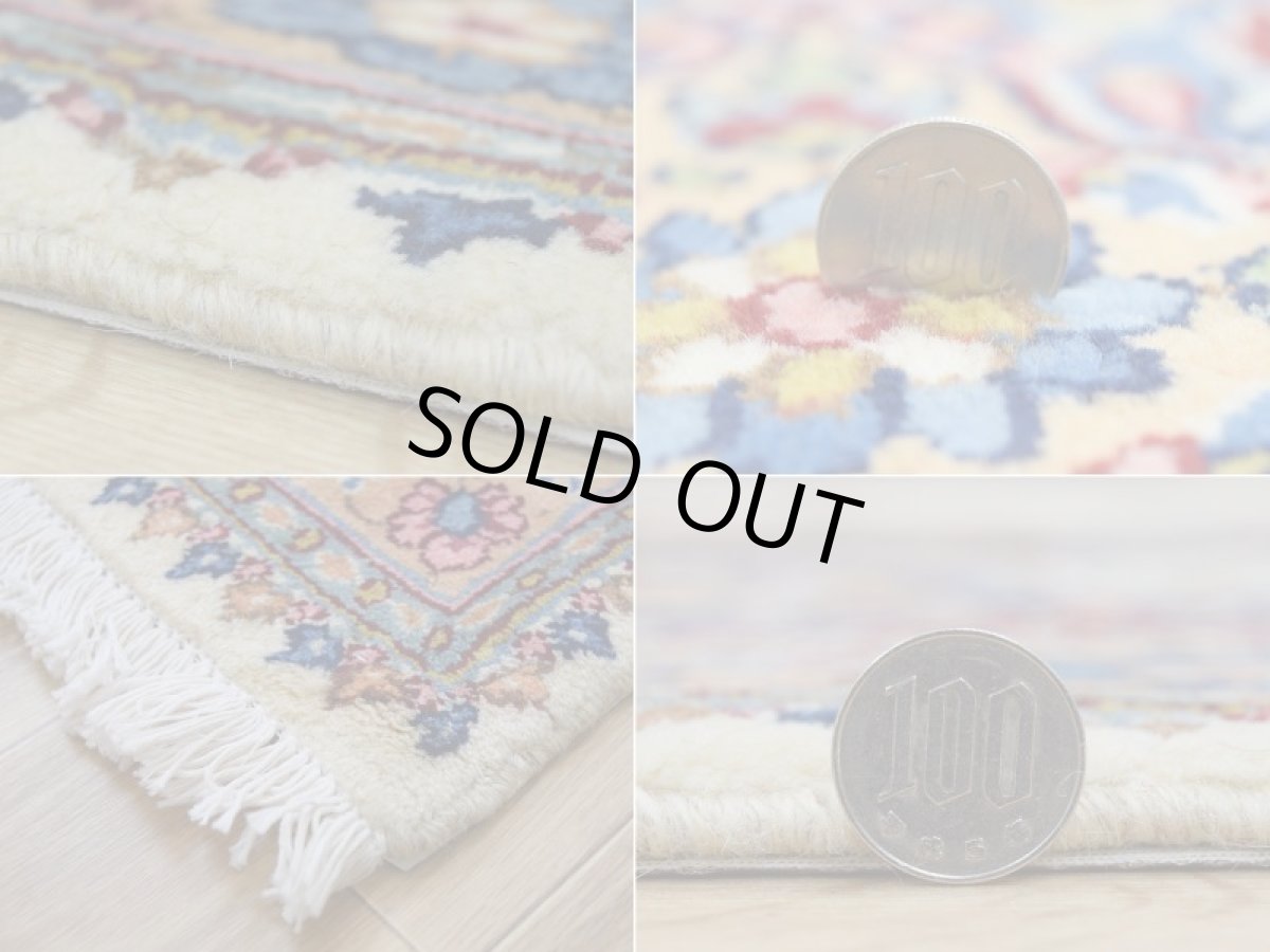画像20: 美品 ペルシャ 絨毯 ケルマン 産 縦3.7m 10.2㎡ 8〜10帖 リビング ダイニング 客室 3人掛け コーナーソファ 大判 サイズ 368 x 278 cm No.338 天然 ウール 手織り ハンドメイド ラグ マット カーペット 大きなお部屋に (20)