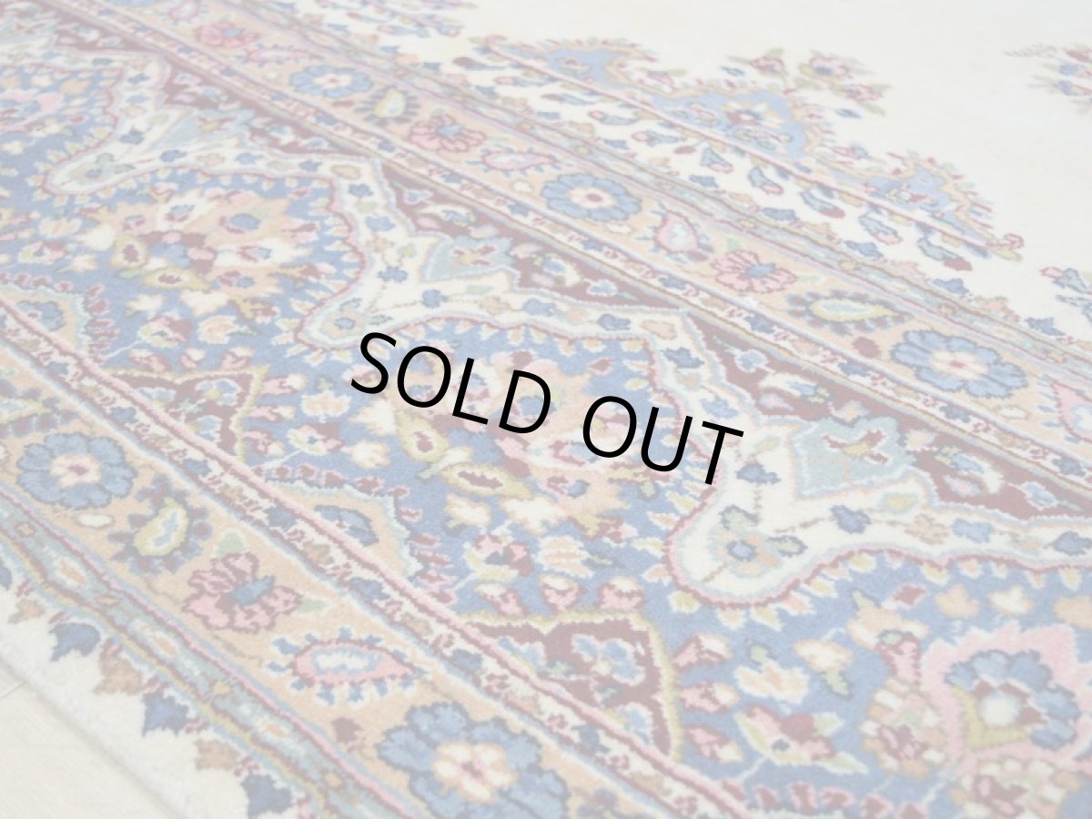 画像12: 美品 ペルシャ 絨毯 ケルマン 産 縦3.7m 10.2㎡ 8〜10帖 リビング ダイニング 客室 3人掛け コーナーソファ 大判 サイズ 368 x 278 cm No.338 天然 ウール 手織り ハンドメイド ラグ マット カーペット 大きなお部屋に (12)